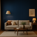 Panel Haus Colour Blue Acoustic Slat Wall Panel - 240cm x 32cm (2 Pack)